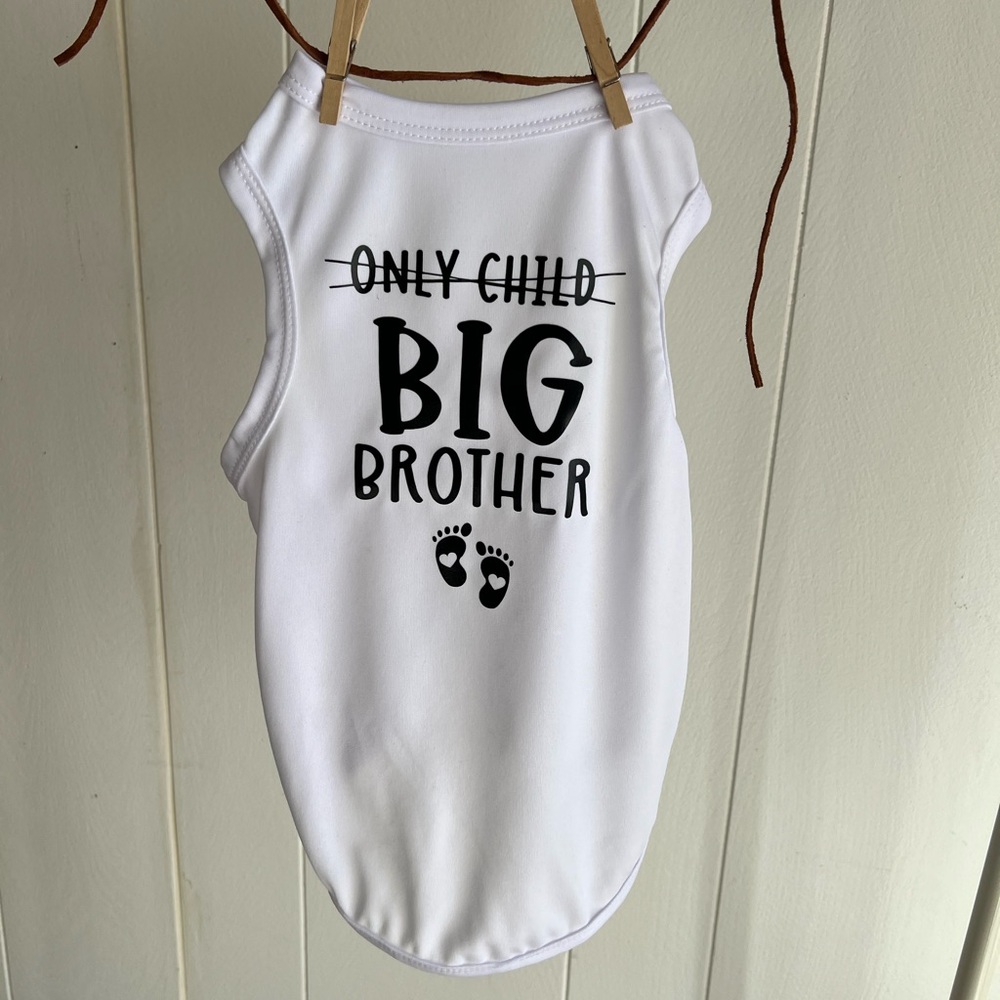 White Big Brother Dog Shirt